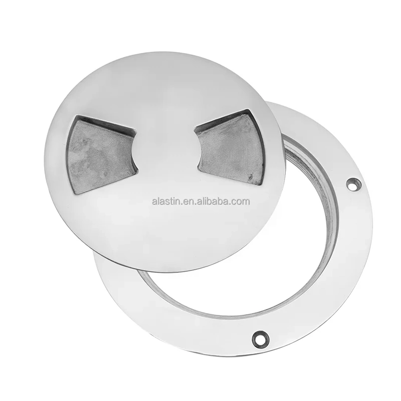 Hatch 316 Stainless Steel Round Deck Plate with Detachable Cover for Boat