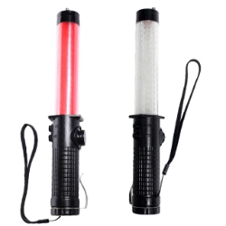 Super Bright 21 Inch Industrial Red Rechargeable Traffic Baton with Siren