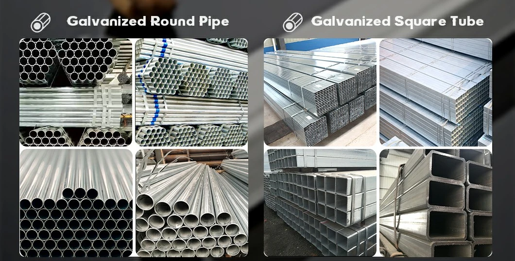Hot Dipped Dx51d 2.5 Inch High Quality Galvanized Square Steel Pipe Rectangle Tube