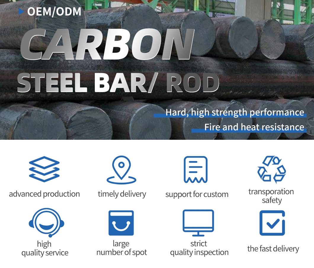 Top Quality Steel Round Bar Ss400 65mn 20crmnti 16mncr5 4340 C50 C60 S50c S60c Carbon Steel Bar Rod