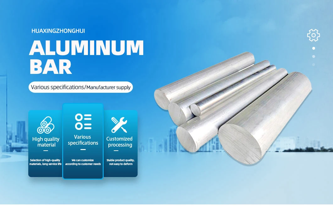 Customized Size Al Aluminum Round Rod with 1050 1100 2024 6061 6082 7075 Manufacturer