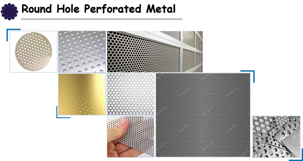 Food Grade Stainless Steel Round Hole Perforated Metal Plate for Coffee Filter