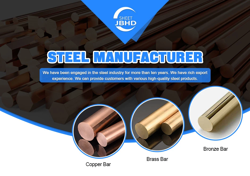 ASTM C10100/C11000 Copper Rod 8mm Copper Bar Price Copper Round Bar/ Brass Bar/Rod