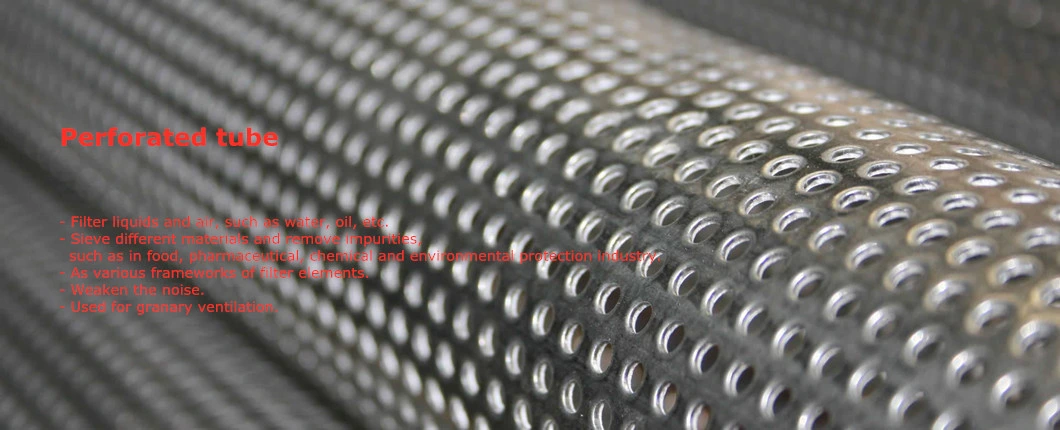 50mm 2 Inch Stainless Steel Round Hole Perforated Exhaust Tube