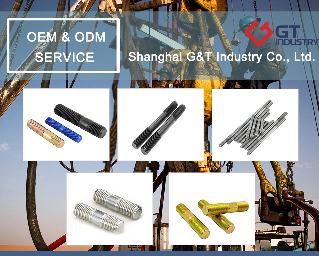 Black ASTM A193 Grade B7 Stud Bolts High Tensile Steel Stud Bolt ASTM A193 B7 Galvanized ASTM A193 B7 Threaded Rods