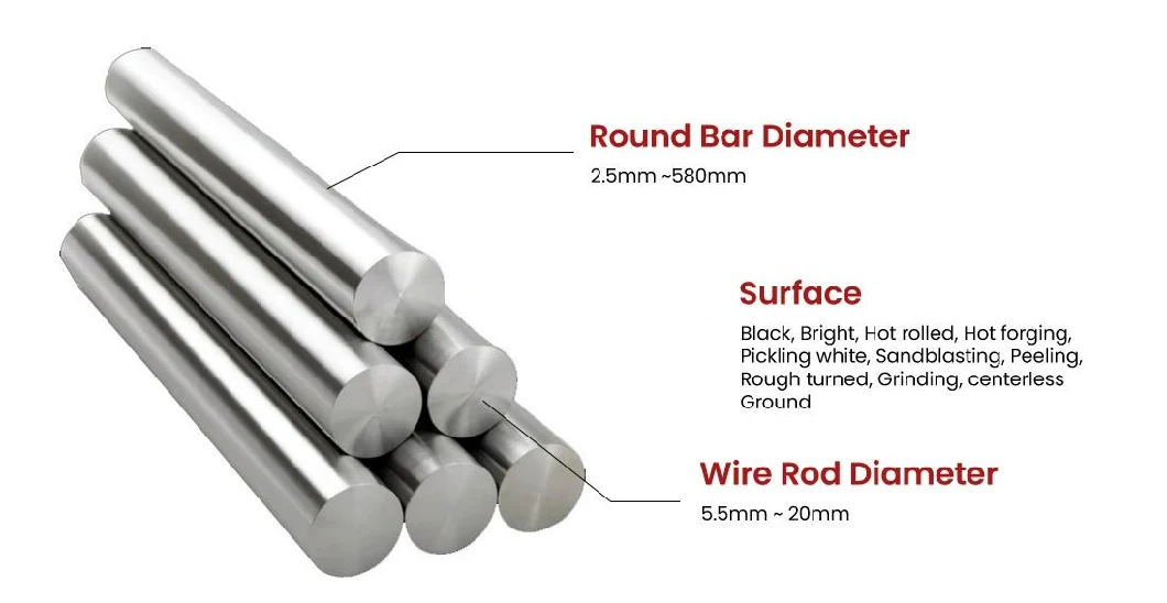 Stainless Steel Round Bar 1mm 2 mm 8mm Stainless Steel Metal Rod