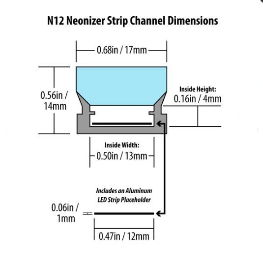 78&quot; N12 Neonizer Waterproof LED Strip Channel