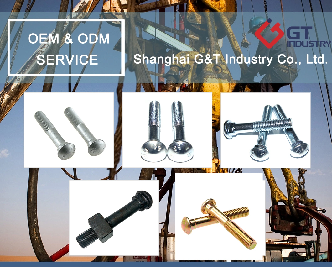 Grade 12.9 10.9 Mild Carbon 4.8 8.8 DIN5903 ASME B 18.10 Inch Size Oval Neck Track Bolts Rail Fish Fishtail Fishplate Railway Plate and Nut Elliptical Bolts