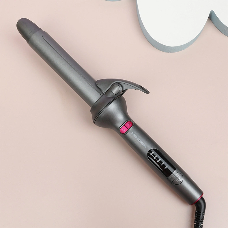 New Design Customized Colors Adjustable Temperature Hair Curler Automatic Rotating Crimping Curling Iron 360 Degree Swivel Wire Hair Curler Wand