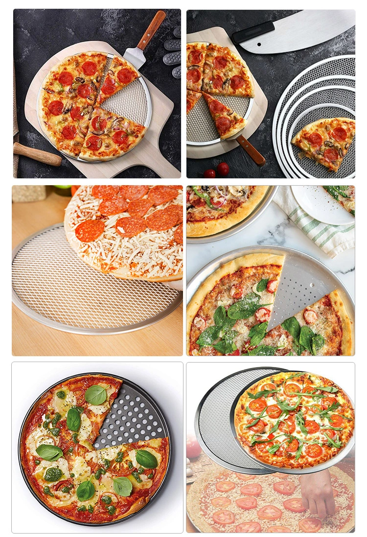 12 Inch Aluminum Round Pizza Screen Wire Mesh Pizza Baking Tray Net Plate