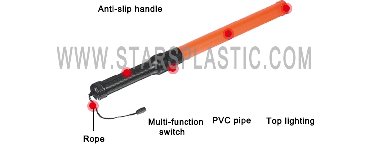 LED Traffic Baton Custom Police Rechargeable or Battery LED Traffic Control Baton LED Flash Light Safety Traffic Control LED Wand Stick