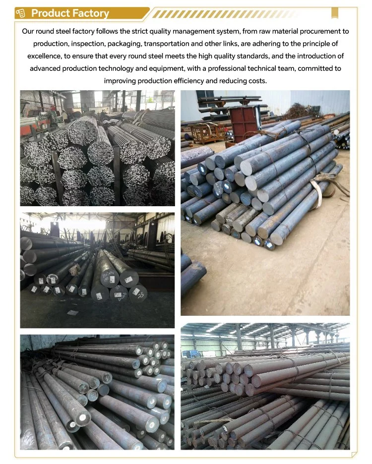 High Yield Strength and Tensile Strength Q235 Q345 Q195 Carbon Round Steel Bar/Rod for Sale