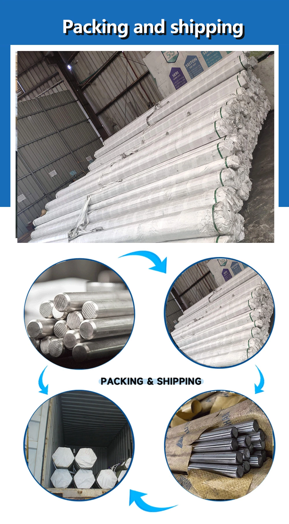 Iron Price 301 303 316 304 304L Stainless Steel Bar / Stainless Steel Rod