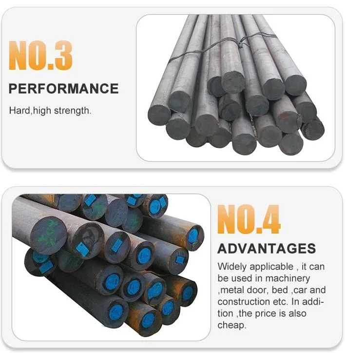 Wholesale SAE1006 SAE1008 A36 Ss400 Q195 S355jr Black Solid Round Iron Steel Bar Rod