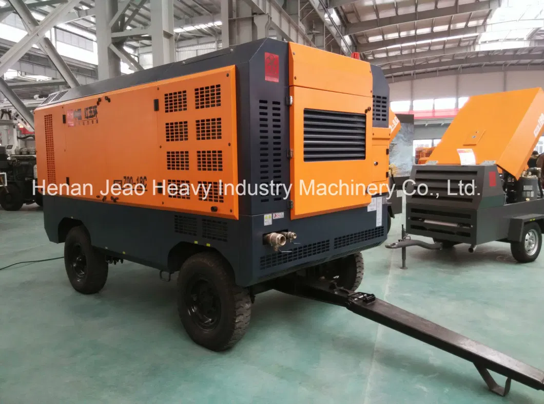 Portable Screw Diesel Air Compressor Worked in Cold Plateau with 194kw Diesel Engine