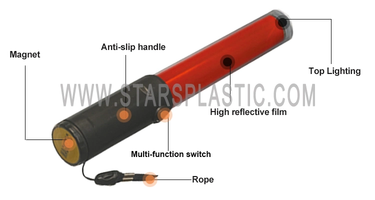 Traffic Wands LED Police Rechargeable LED Traffic Baton Light Safety Traffic Control Wand