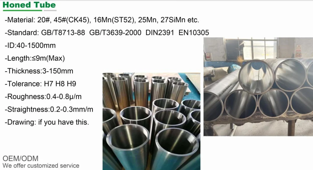 Hydraulic St52 C20 Srb Tube Honed Pipe St52 Steel Pipe for Crane Equipment Telescopic Cylinders