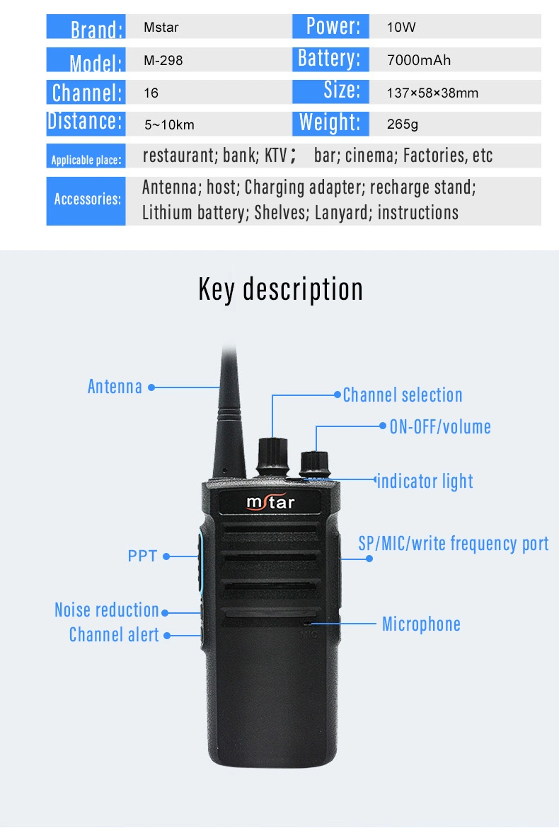 Mstar M-298 Ham Radio Walkie Talkie