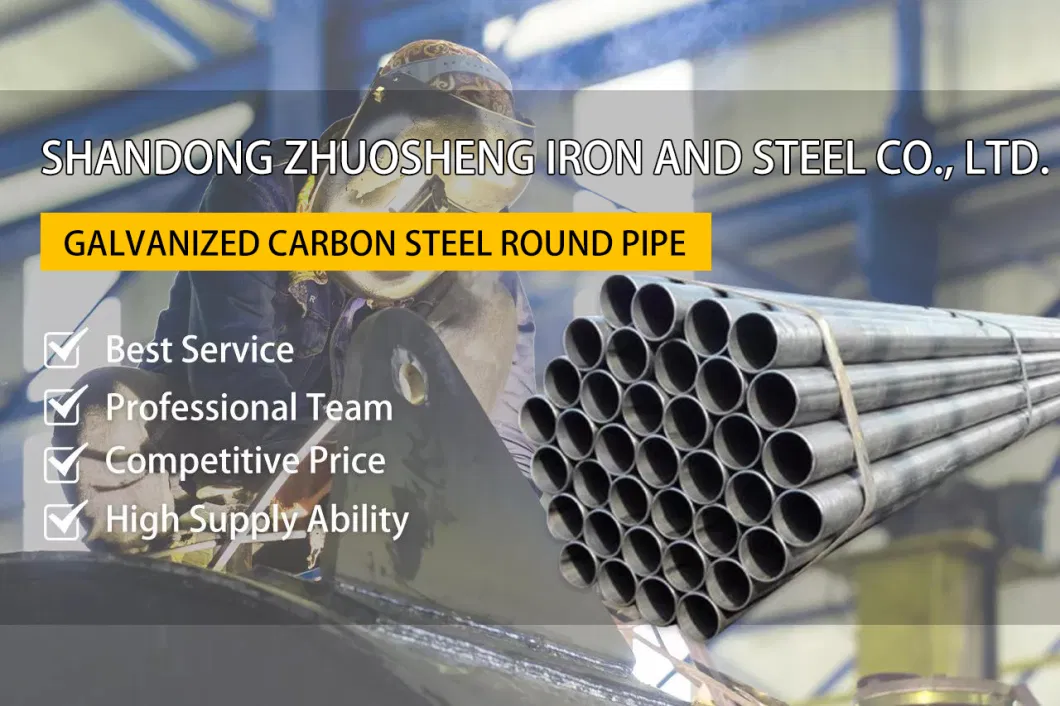 Mild Steel ASTM A36 Ss400 Pre-Galvanized Steel Pipe Hot Dipped Gi Round Steel Tube