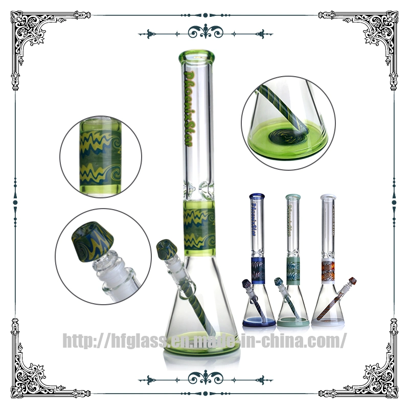 Phoenix 18 Inches Heady Glass American Color Round Beaker Colorful Smoking Pipe Downstem Bowl Glass Water Pipe Factory Price