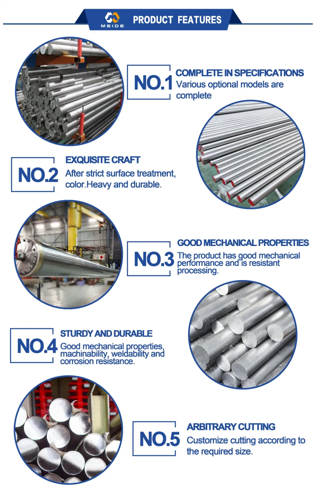 High Performance ASTM 4140/4130/5120/5140/100cr6/Gcr15/Suj2/52100/1.2067 Well Ground &amp; Polished/ Hard Chrome Plated Rods