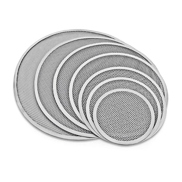 Round Non Stick Perforated Aluminium Metal Pizza Dough Baking Plate Fruit Pie Tart Shell Baking Plate for Bakery Home Kitchen