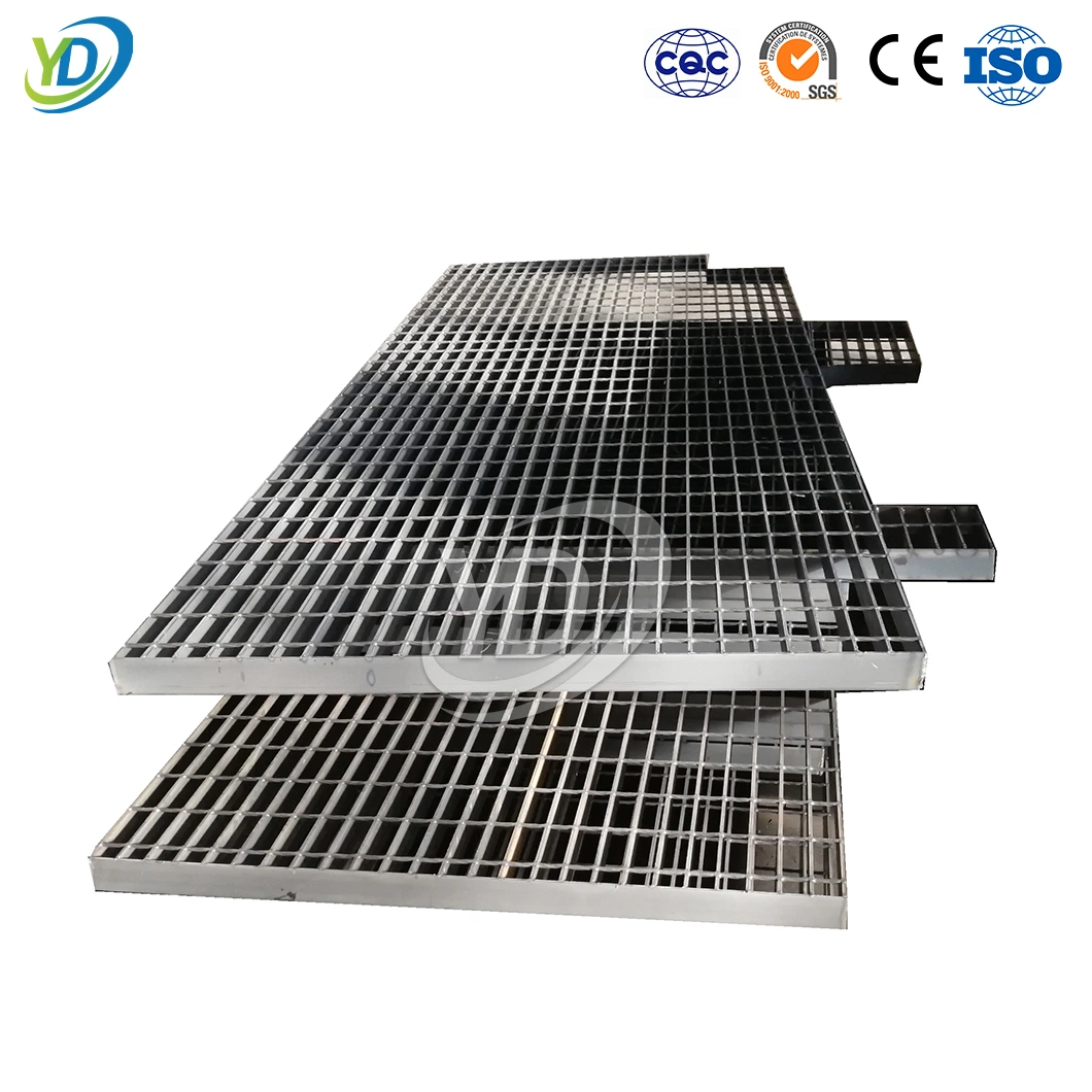 Yeeda Floor Trap Grating China Manufacturing Aluminum Steel Grating 1 - 3/16 Inch Bearing Bar Pitch Stainless Steel Checker Plate Floor Grating