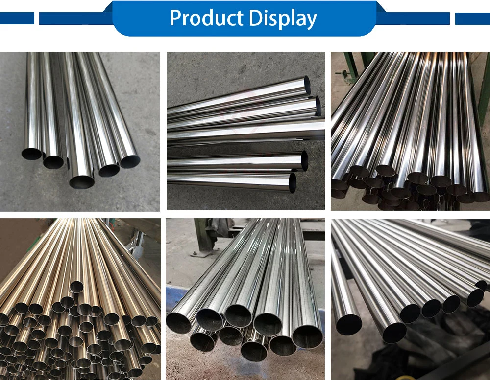 Round Shape Customized Length En Standard 0.3mm-100mm Thickness 304L 202 201 2205 2205 2507 Material Mirror Surface Stainless Steel Seamless Pipe