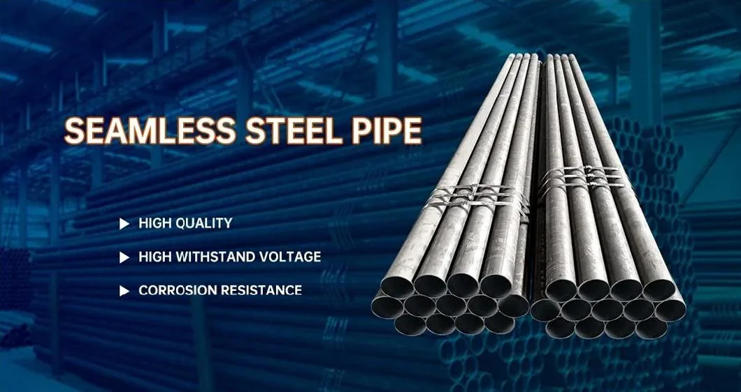 Q345 Q195 Sch 40 St37 St52 Hot Rolled Seamless Pipe Round Black Painted Seamless Low Carbon Steel Pipe