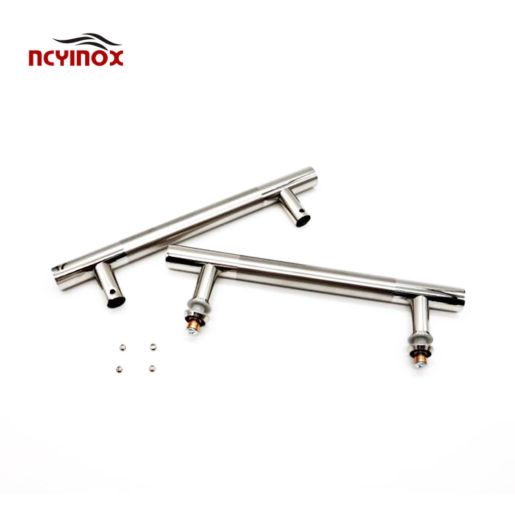 Factory Direct Sales Round Tube H-Type Stainless Steel Pull Handle for Glass Door