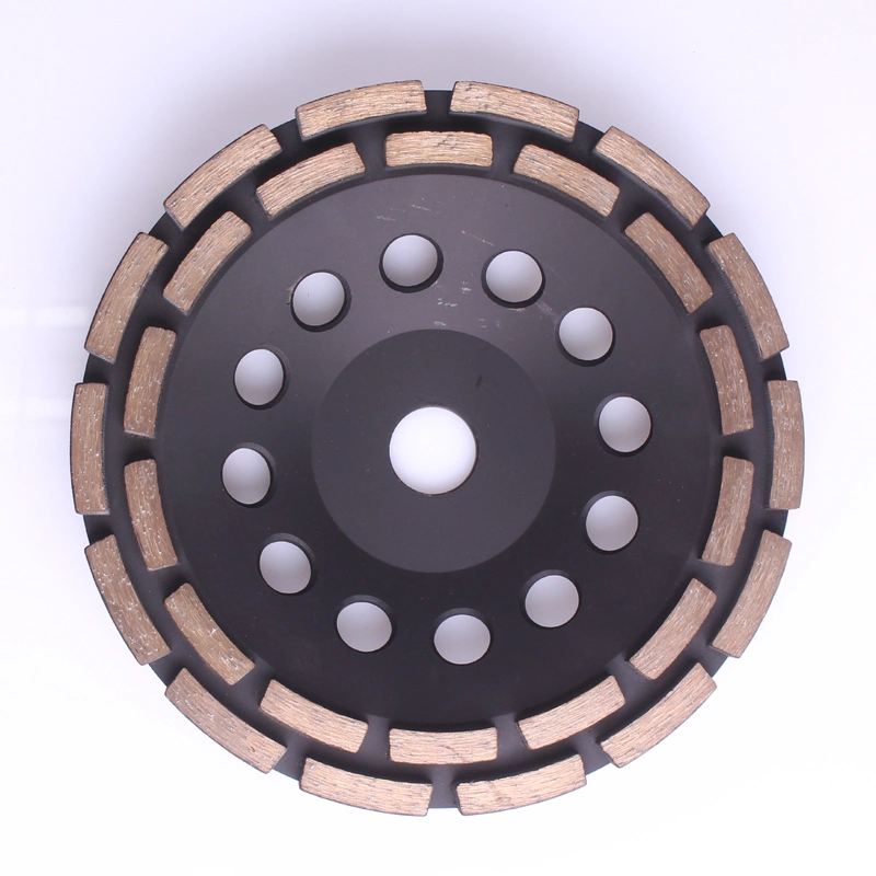 Double Row Diamond Grinding Disc Cup Wheel for Marble Concrete Double Row Diamond Cup Wheel