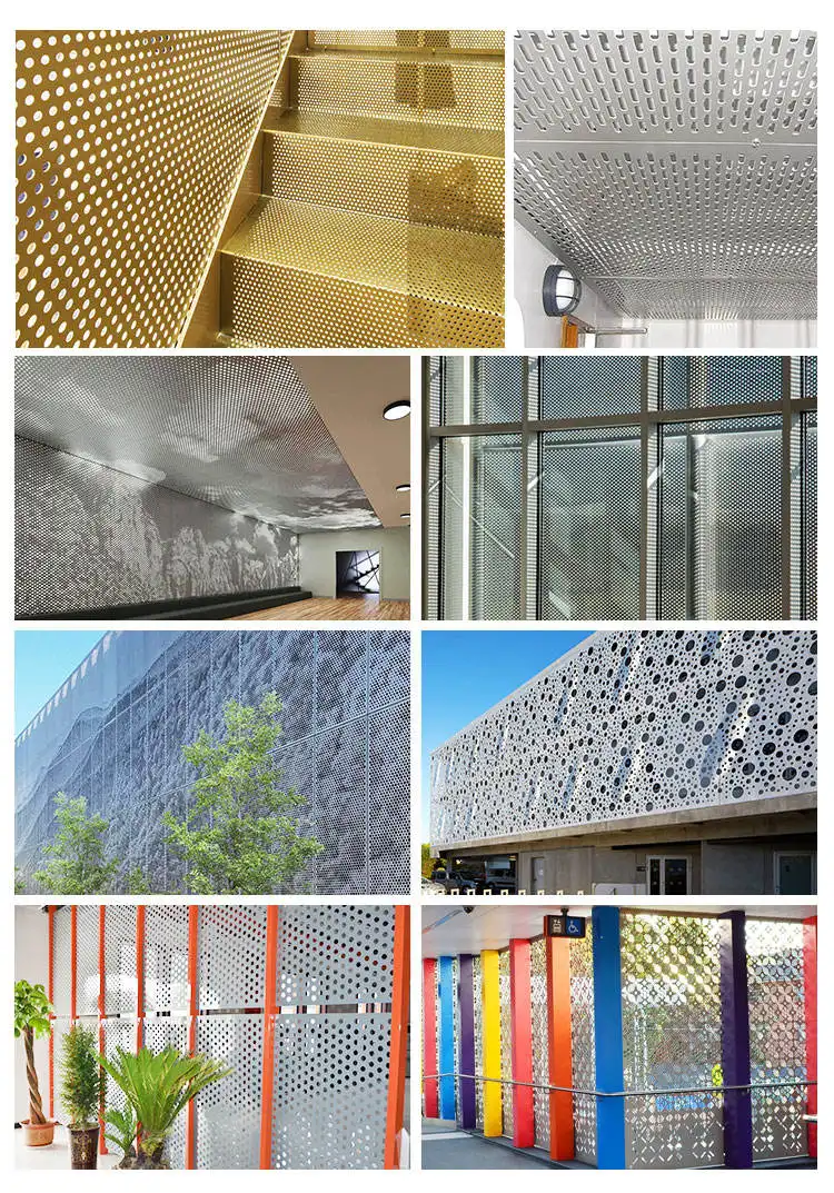 0.1mm Stainless Steel Perforated Punching Round Hole Mesh Circle Balcony Perforated Metal Mesh Plate