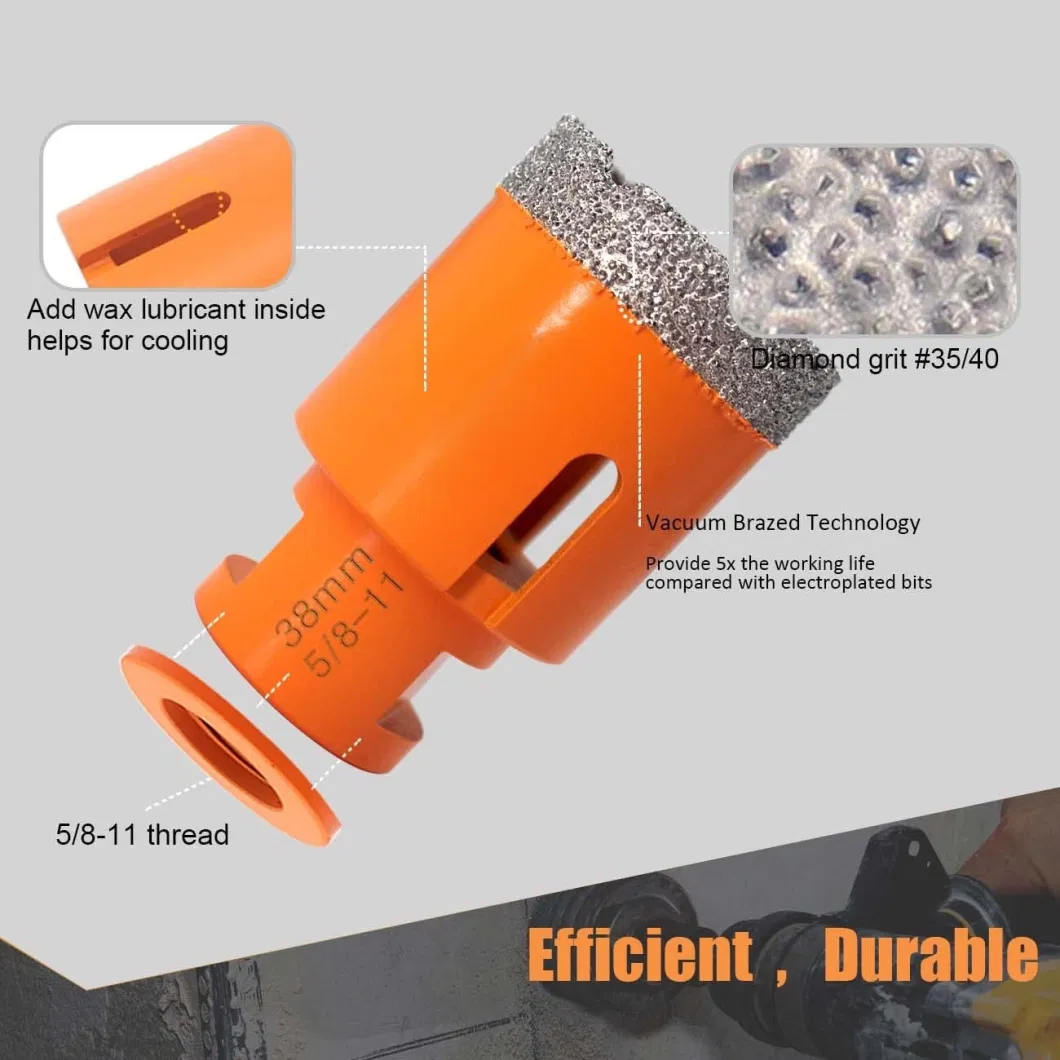 Diamond Core Drill Bits Vacuum Brazed Hole Saws for Porcelain Tile Granite