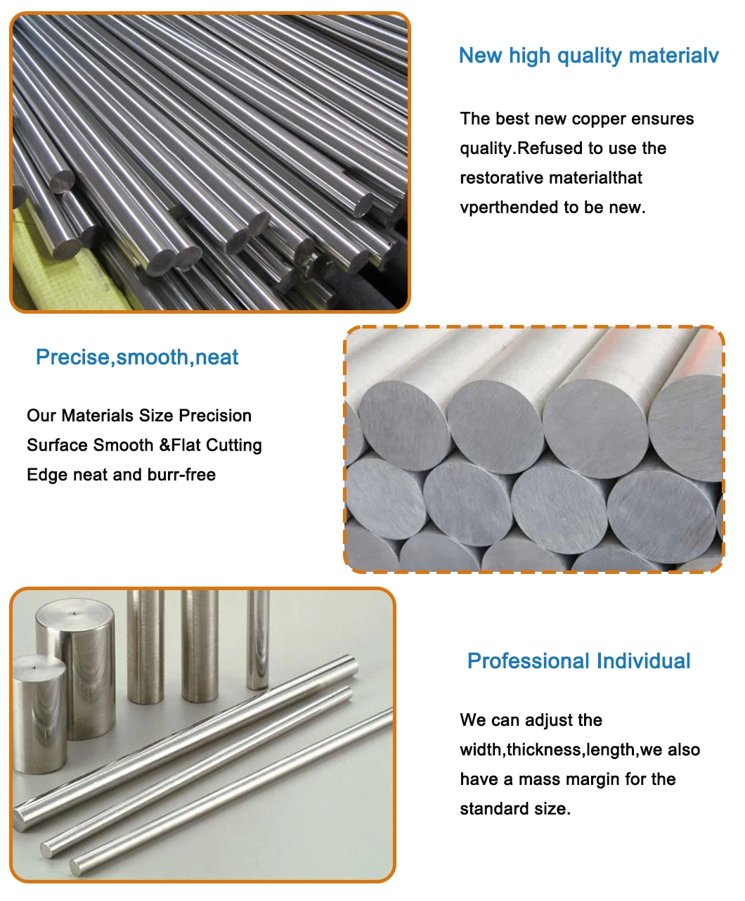 Customized Diameter 10mm 20mm 317L Stainless Steel Round Rod