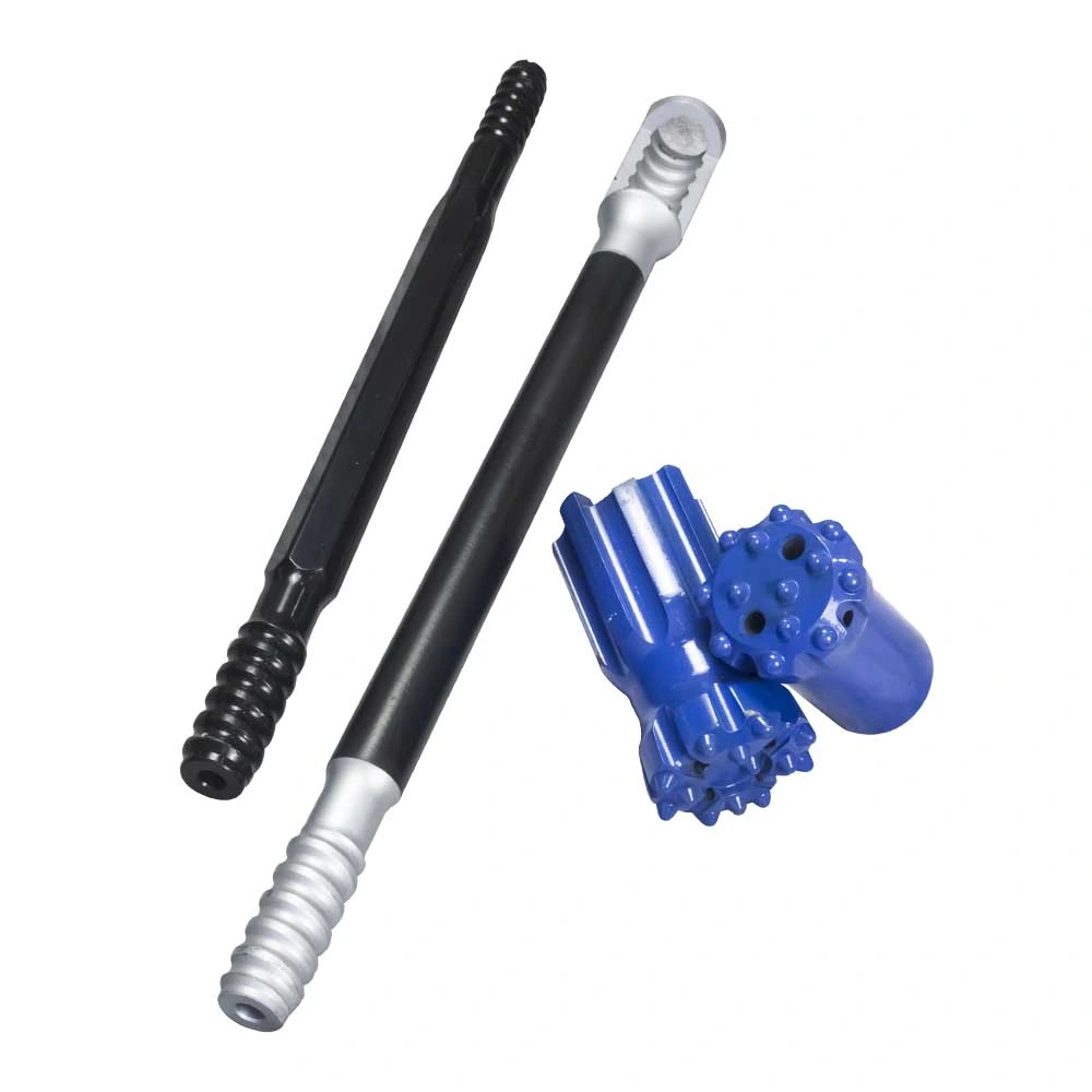 New Technology Ovako material R32-H35 -T38 Round Rod mm Mf Drill Rod with Shank Adapter and Coupling 3060mm