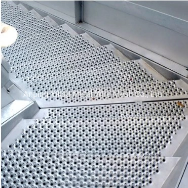 Perforated Metal Stairs Treads Metal Round Hole Stamping Anti Slip Plate