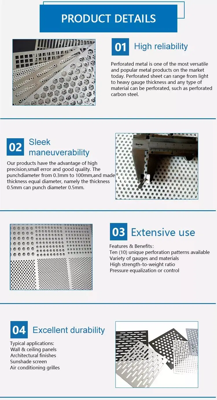 Galvanized Decoration Perforated Sheet Metal Round Holes