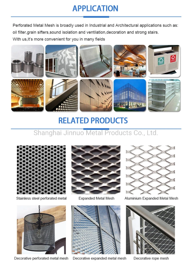 304L 316L Round Hole Perforated Metal Sheet Stainless Steel Slotted Hole Perforated Plate