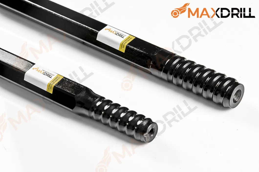 Maxdrill T38 mm Thread Hexagonal Round Extension Drill Rods High Performance