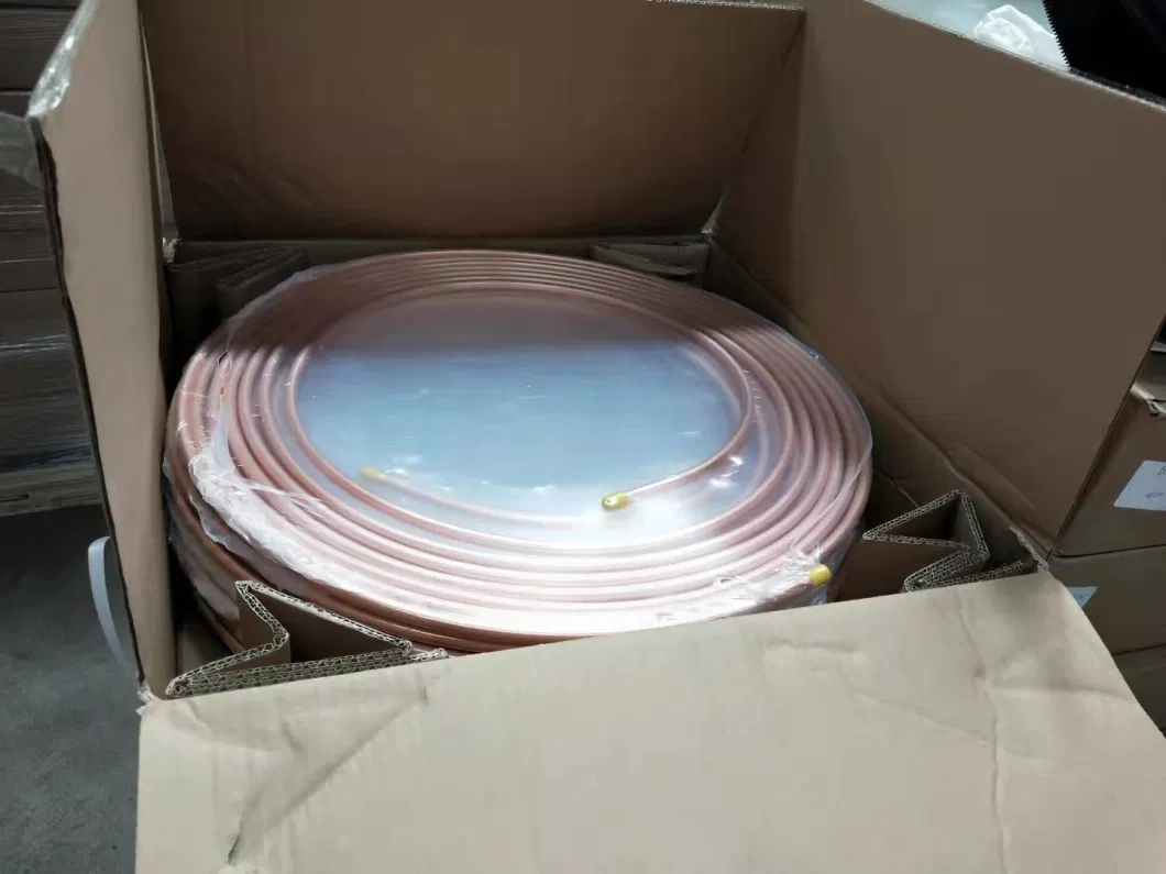 Copper Coil Pipe ASTM B280 C12200 C2400 3 mm 5 Inch Pancake Copper Coil Tube Refrigeration Air AC Copper Coil Pipe Tube Strip