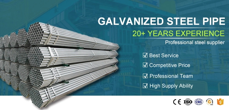 Hot DIP Galvanized Round Steel Pipe / Gi Pipe Pre Galvanized Steel Pipe Galvanized Tube for Construction