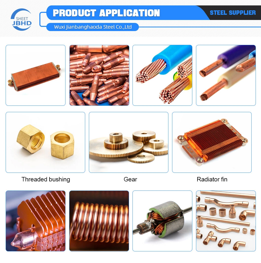 ASTM C10100/C11000 Copper Rod 8mm Copper Bar Price Copper Round Bar/ Brass Bar/Rod
