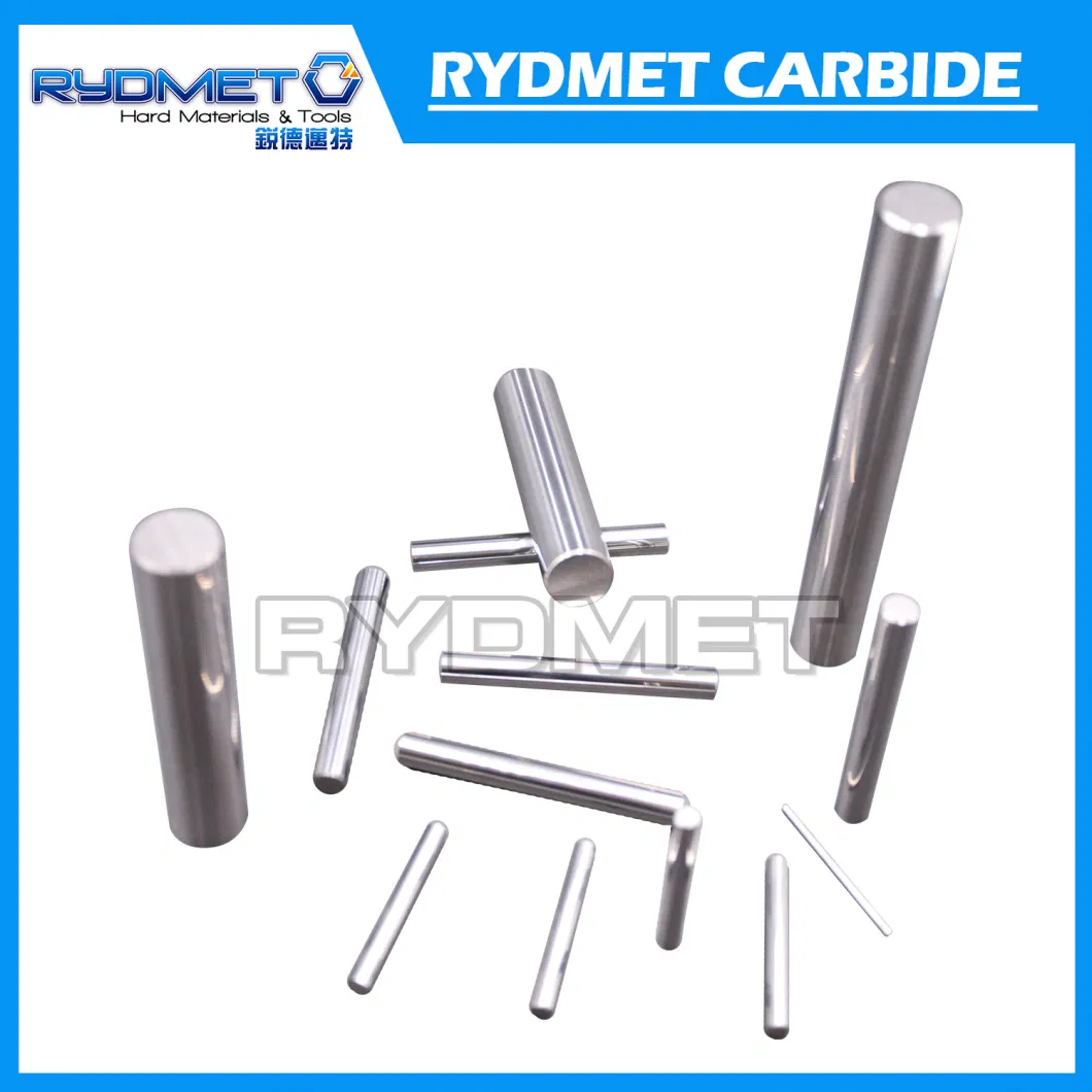 Rydmet Grounded H5 H6 Cut-to-Length Solid Tungsten Carbide Rods for Endmills, Drills for Wood Working, Machining Metals