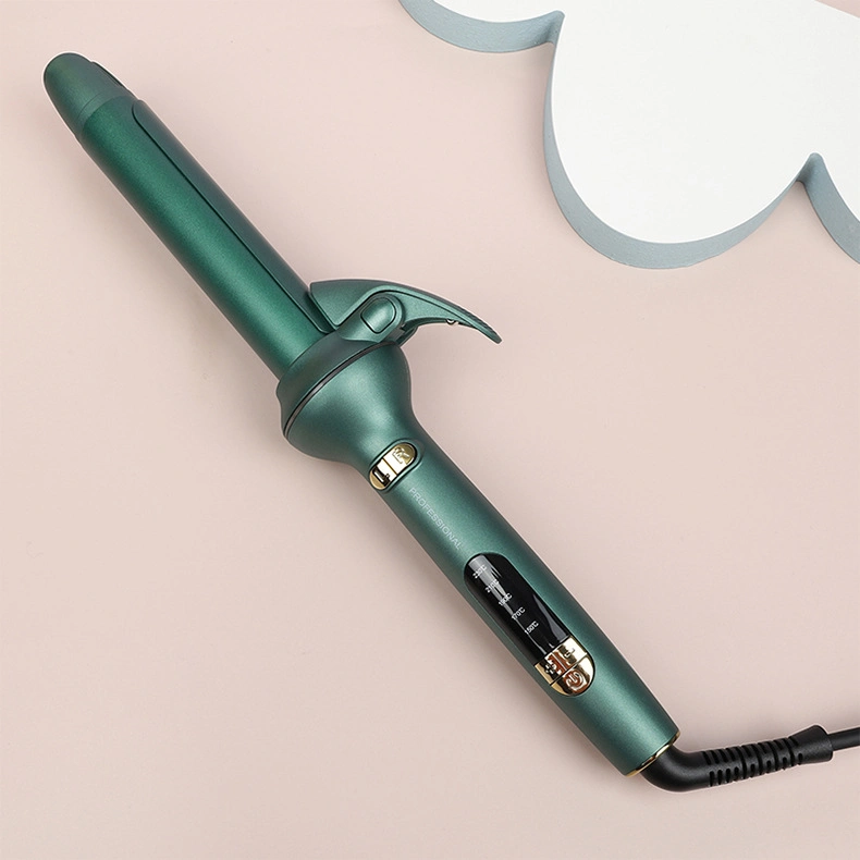 New Design Customized Colors Adjustable Temperature Hair Curler Automatic Rotating Crimping Curling Iron 360 Degree Swivel Wire Hair Curler Wand