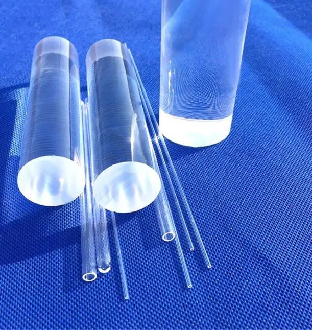 High Purity Semicircular Fused Quartz Solid Clear Glass Rod