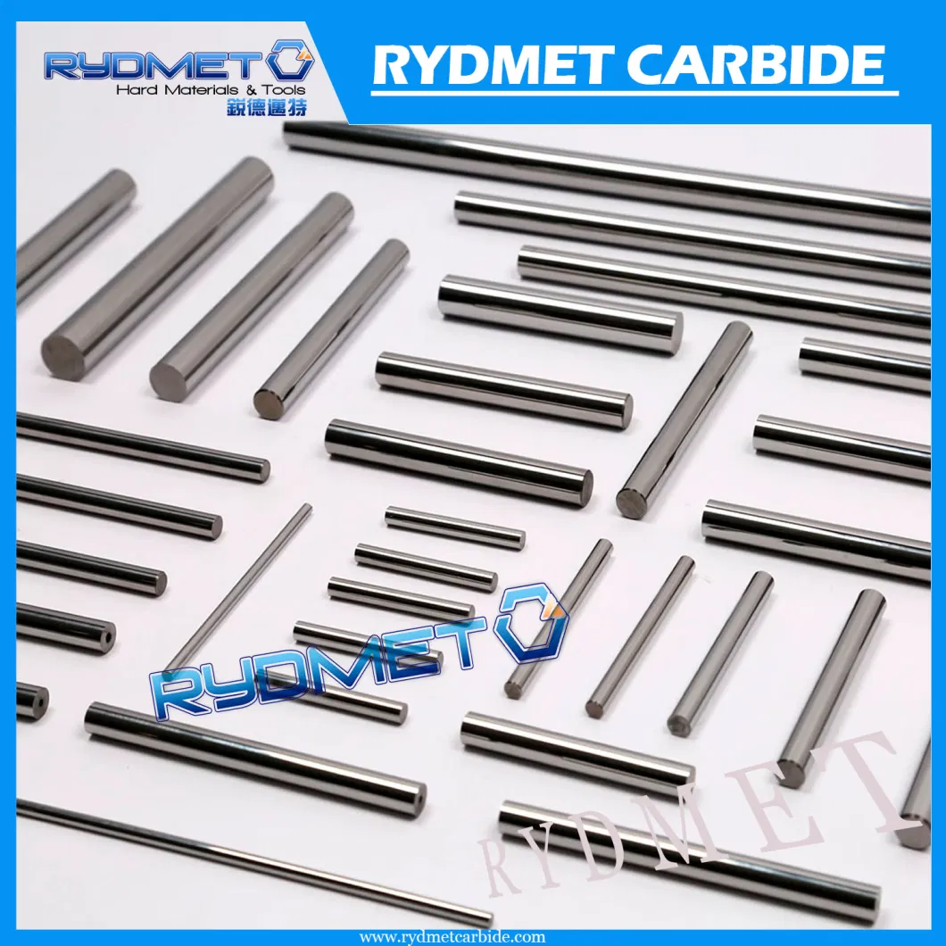 Rydmet Grounded H5 H6 Cut-to-Length Solid Tungsten Carbide Rods for Endmills, Drills for Wood Working, Machining Metals