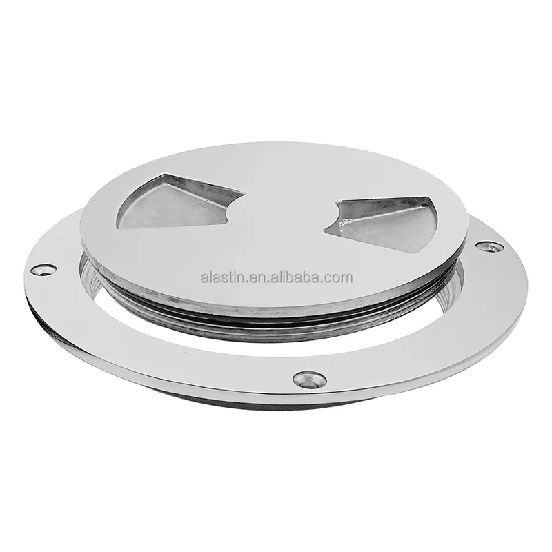 Hatch 316 Stainless Steel Round Deck Plate with Detachable Cover for Boat