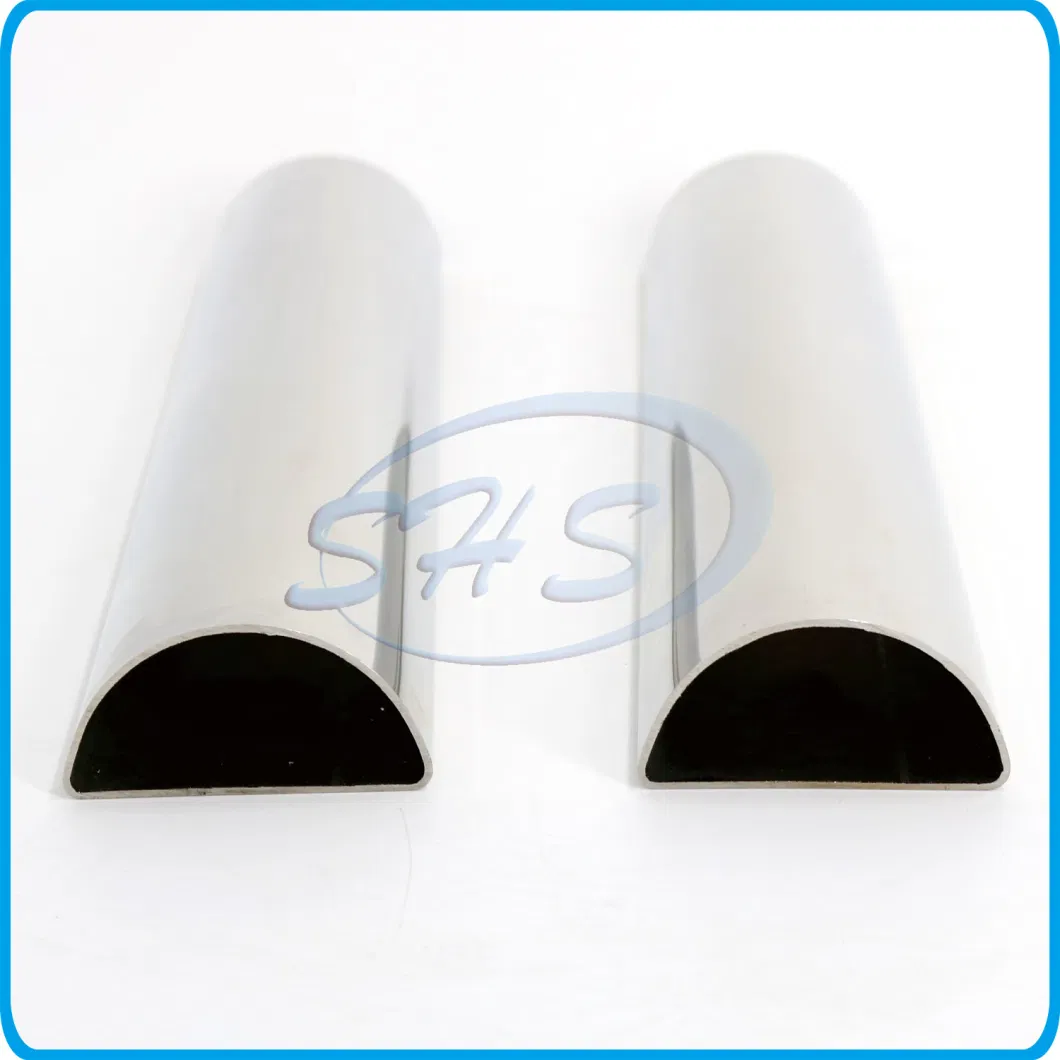 Stainless Steel Half Round Tube with Mirror Polishing