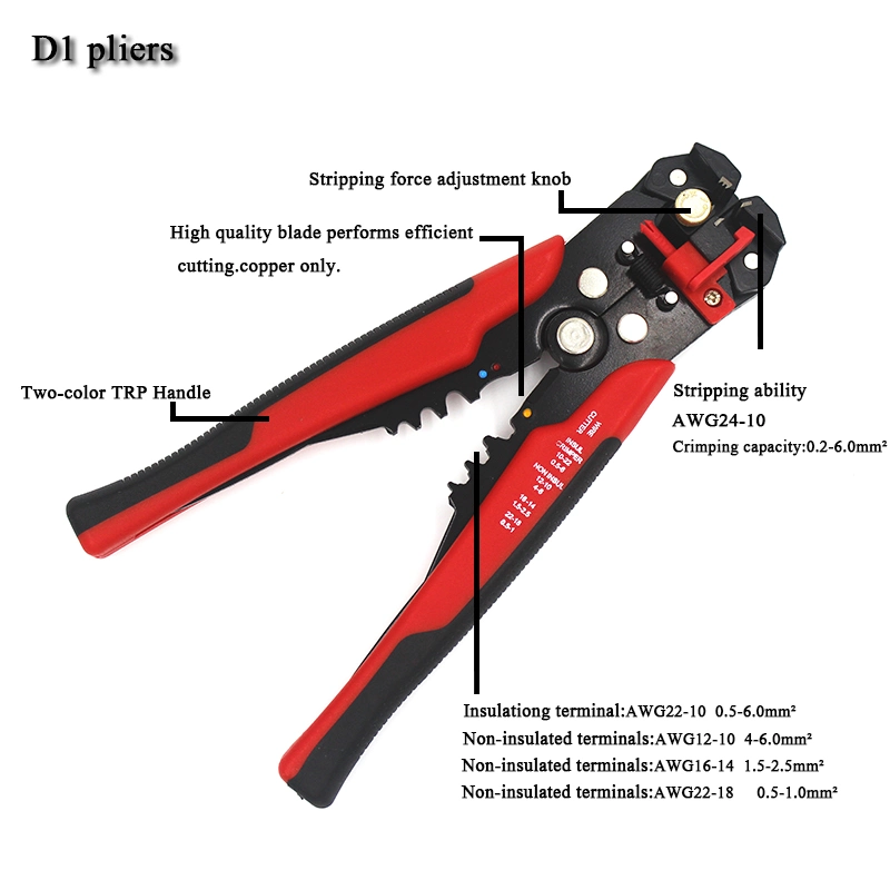 Good Quality AWG24-10 Cutting and Crimping Automatic Wire Stripper Terminal Crimper