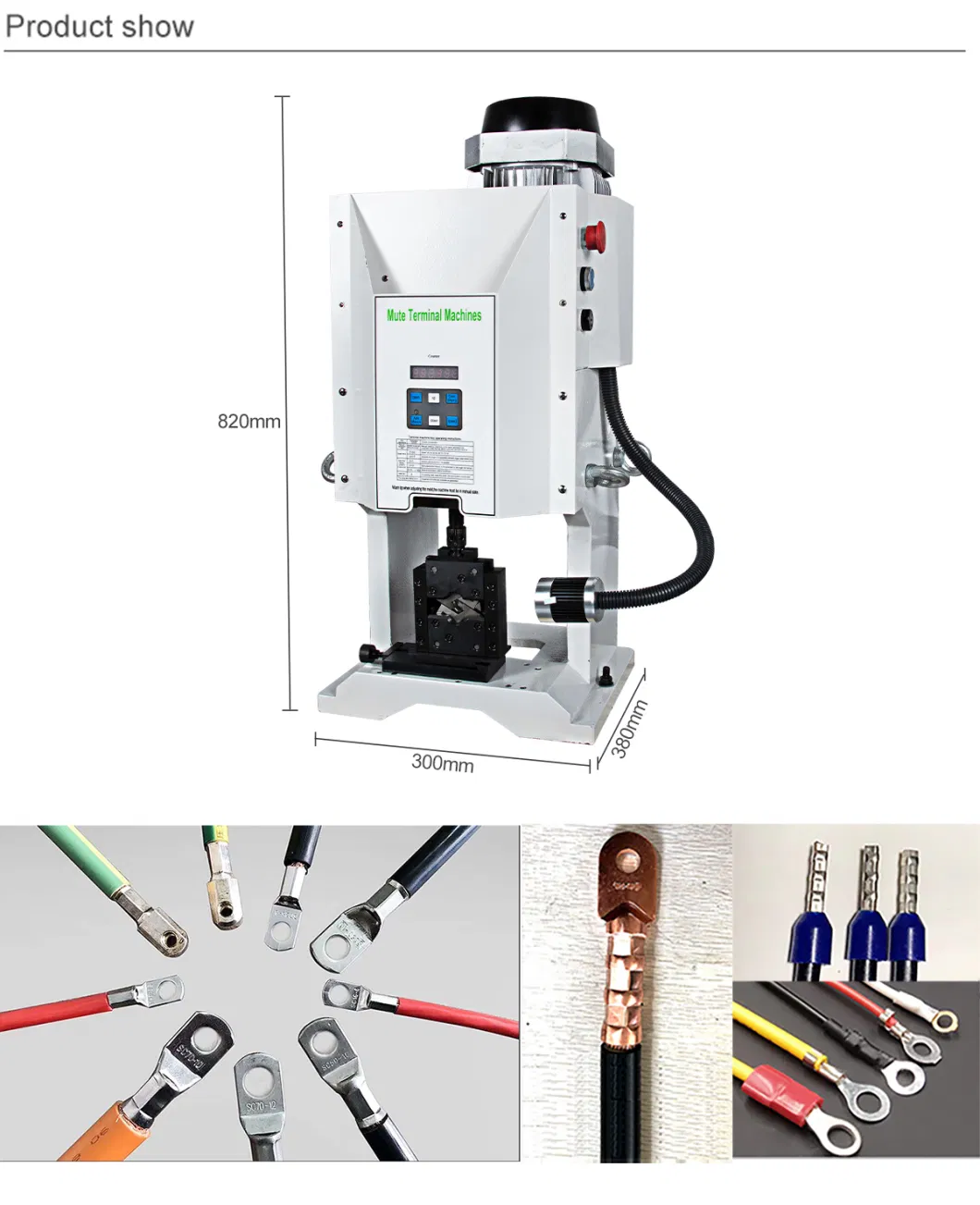 Eastontech 6-20t Otp Semi-Automatic Electrical Terminal Crimping Wire Cable Connector Crimping Machine Tools